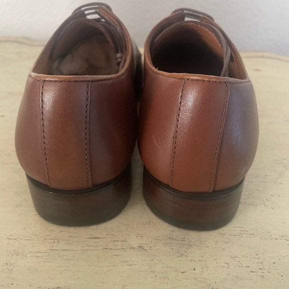 J. CREW Leather cap-toe derby shoes in Brown Size 8.5 M NWOB $228 BS113 main image 7